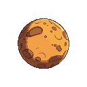 planet of alien or fantasy space cartoon