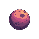 planet of alien or fantasy space cartoon