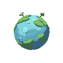 one planet no background, no blackout, terrain wet