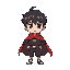 japanese chibi guy with cape in idle