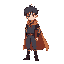 japanese chibi tall guy with cape in idle