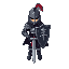 knight with sword and shield in dark fantasy style