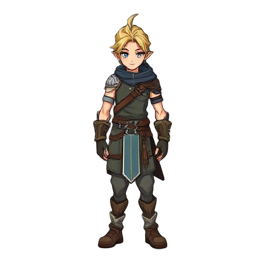 genera una imagen de vaan, personaje de final fantasy 12, como un personaje de octopath traveler: champions of the continent