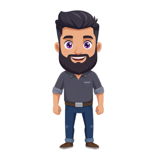 handsome bearded black male early 30s with purple eyes