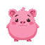 cute pink fat little animal with :3 face
