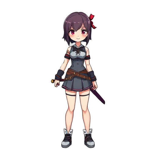 chica con espada estilo anime