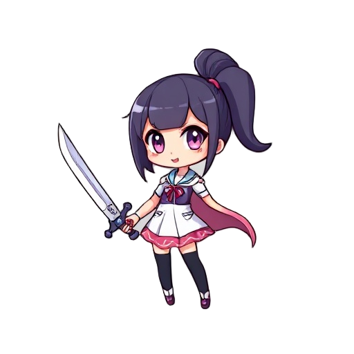 chica con espada estilo anime