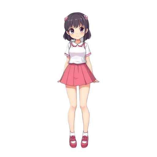 girl miniskirt pink style anime