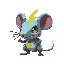 a creature inspired by a famous monster collecting game, electro type, mouse