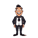 a butler and an evil laugh