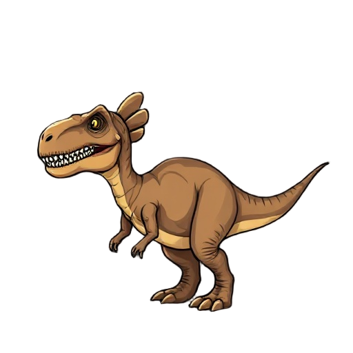  side view   old  dinosaur animal black background  for 2d platform games