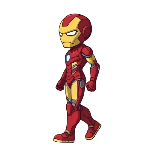side view walking pos iron man flat 