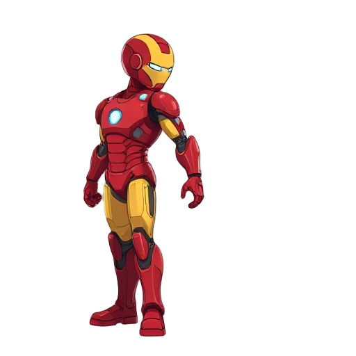 iron man flat right side view walking pos