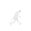 draw me a white alien monster without eyes in a walking pose from the side view