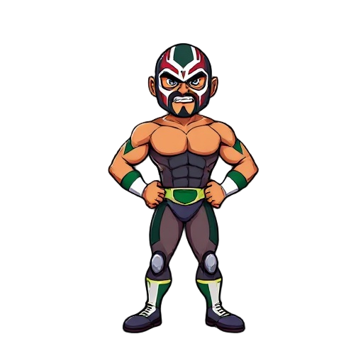 luchador mexicano para plataforma 2d