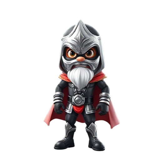 luchador mexicano para plataforma 2d  que parezca al santo el enmascarado de plata con capa.