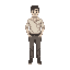 ordinary man in pants and simple shirt