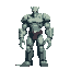 a giant titan called the "harmonic simulacrum". a fetishized pastiche of pop culture.