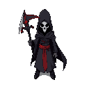 create a soul reaper with red accents