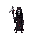 create a soul reaper with red accents