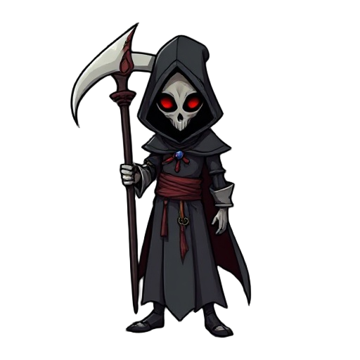 create a soul reaper with red accents