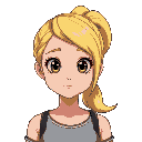 girl with blonde hair ponytail