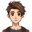 young man brown hair with right part