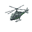 a bell uh1 helicopter fron above 