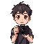 a anime style portrait of a character holding a camera in front