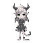 jrpg anime style, half dragon girl but almost human except horns on head, gray sky hair, green eyes, white skin