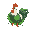 a pokemon-style grass rooster