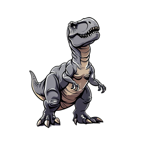 a t-rex at eye level perspective and facing east, anatomy correct