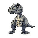 a t-rex at eye level perspective, anatomy accurate