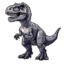 a t-rex, at eye level, horizontal to left, anatomy accurate