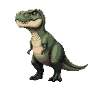 a t-rex, at eye level, horizontal to left, anatomy accurate