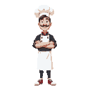 a chef, full body