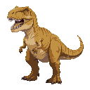 a t-rex, at eye level, horizontal to left, anatomy accurate
