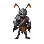 an ant knight with armor and helmet