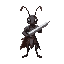 an ant knight with a sword