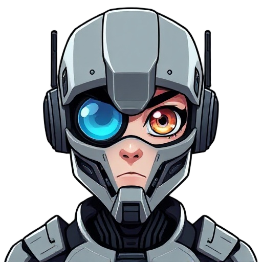 sci-fi cyborg, with artificial eye 