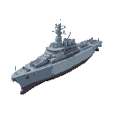 battleship with realistic features, a side hatch system, and a design that demonstrates its enormous size. add a docking platform on top.