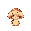 a chubby and cute humanoid mushroom