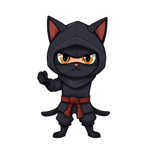 a black cat ninja