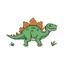 a dinosaur in horizontal view
