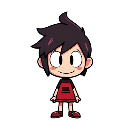 frisk from undertale but red