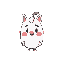  personagem palito pequeno e fofo (branco num fundo preto). sem rosto