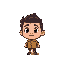 fundo transparente, faça um personagem de palito pequeno, na cor branca 