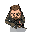 man with an assault rifle