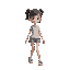 a girl is walking