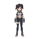 create a female model character, without weapons